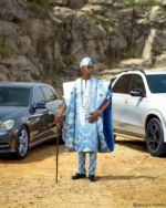 Azure Majesty Embroidered Agbada Set - Image 4